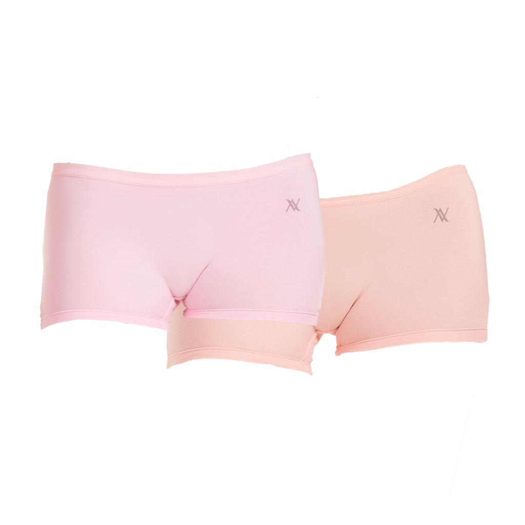 Girls Cotton Plain Hot-short Underwear - Pack of 2
