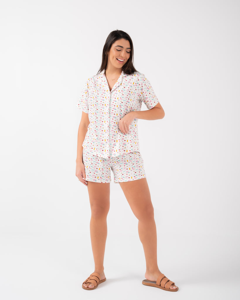 Women Cotton short sleeve short pijamas