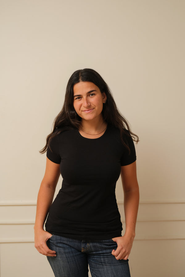 Women cotton short sleeve top