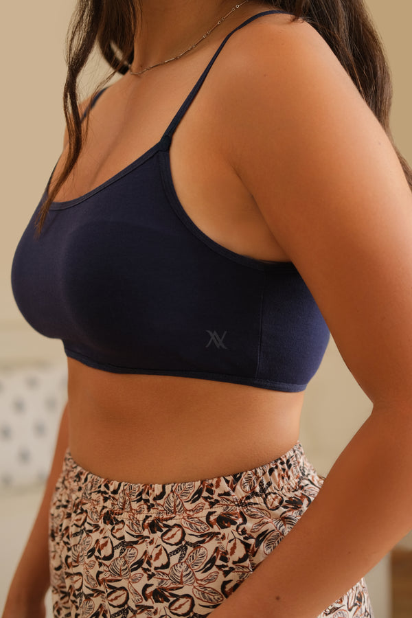 Women cotton plain soft bra Underwear - set of 2 w6006