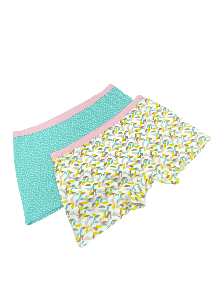 Girls cotton printed hot short Underwear - Pack of 2